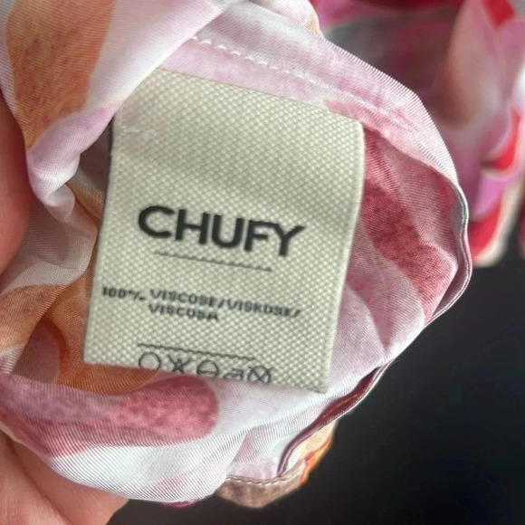 CHUFY Fuli Blouse Hem Orange Oversized Fit Size XS - Picture 8 of 9